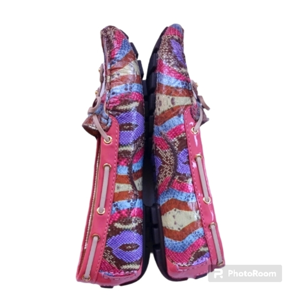 🩷Marc Joseph New York Cypress Hill Multi Camelia Snake Leather Moccasin S… - Picture 14 of 14
